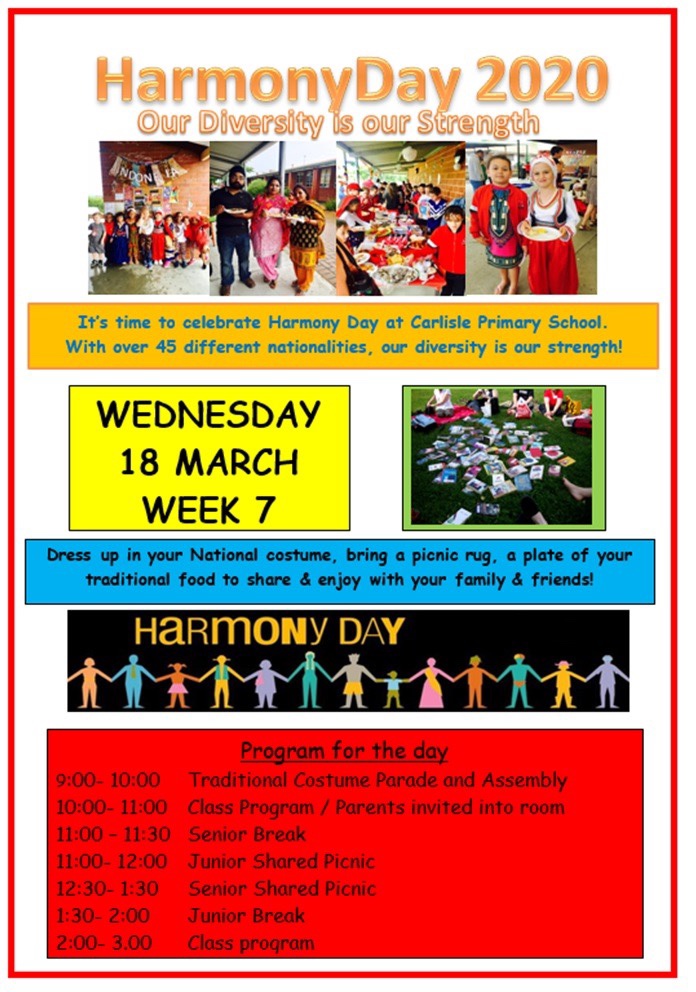 Harmony Day Celebrations 18 March 2