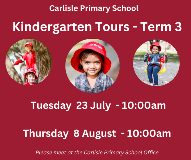 Kindergarten Tours - Term 3 1 Kindergarten Tours - Term 3 1